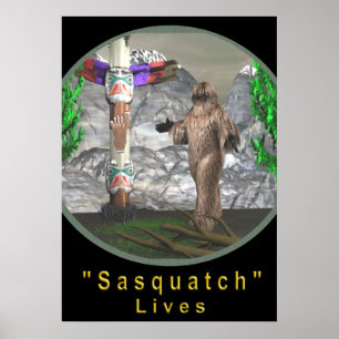 Póster Sasquatch do pé-direito