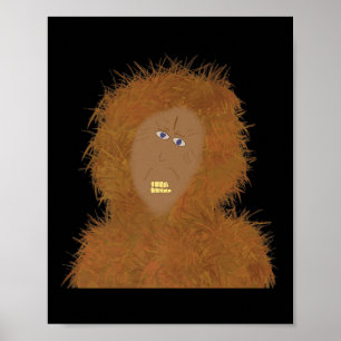 Poster Sasquatch Funny Kid Criou a Convenção do Art Bigfo