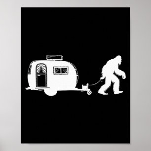 Poster Sasquatch Rv Motorhome Camng Pé Grande Campervan D
