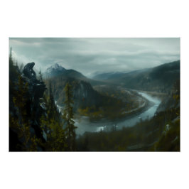 Póster Sasquatch sobre um papel Poster (Semibrilho)