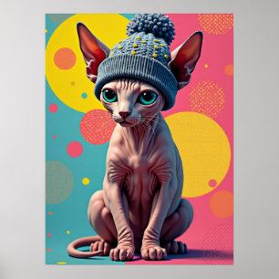 Poster Sass-phinx: O Último Gato de Moda de Pop