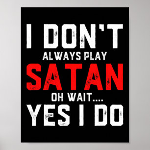 Poster Satã Figurino Diabo Halloween Satã