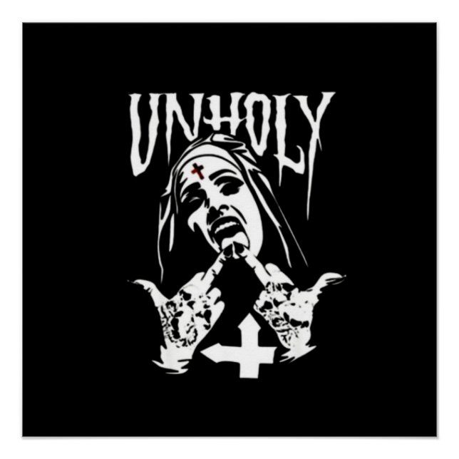 Póster Satanic Nun Tattoos Unholy (Frente)