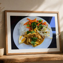Sate de Frango Tailandês com Legumes e Arroz