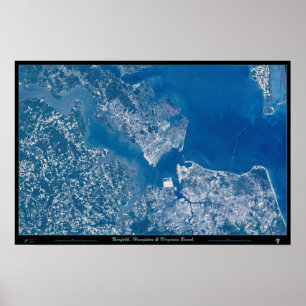 Póster Satellit Norfolk Hampton & Virginia Beach Virginia