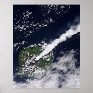 Poster Satellite view of a thick, steam-rich plume