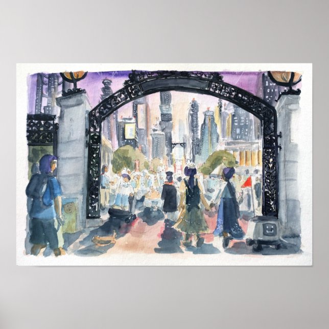 Poster Sather Gate, algum tempo no futuro (Frente)