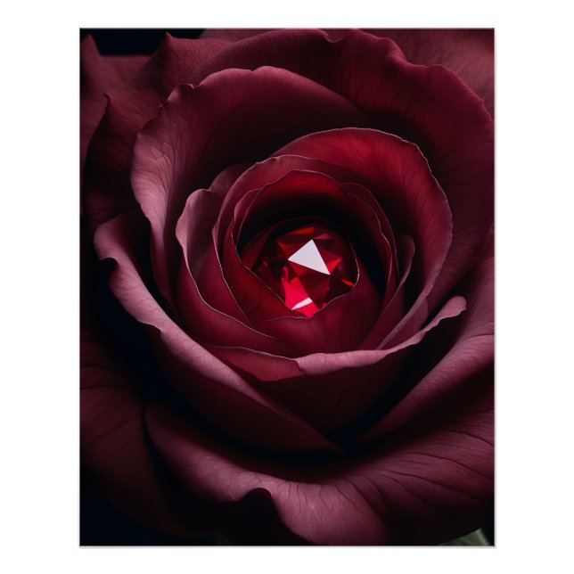 Póster Satinheart Rouge – Ruby Rose Art (Frente)