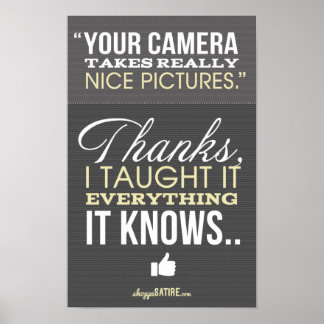 Póster Sátira de compras - Humor para fotógrafos Impressã