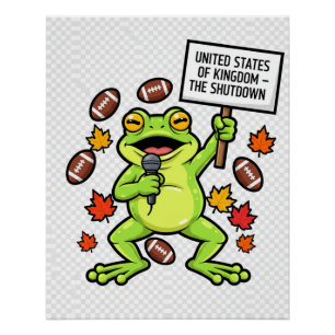Póster Sátira do Meme do Sapo Engraçado – Reino dos Estad