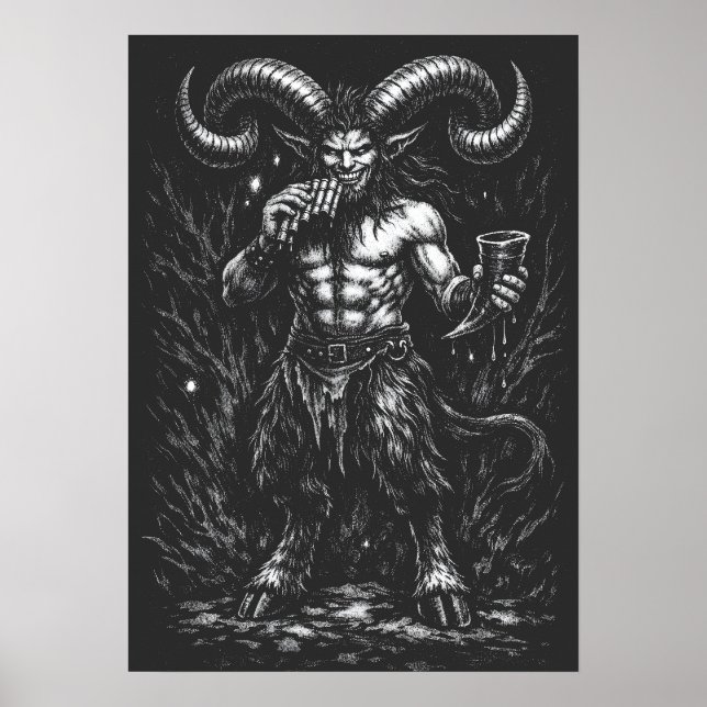 Poster Sátiro Invernal Hornado — por BurnsInHell (Frente)