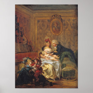 Póster Satisfação do casamento ou, a família feliz