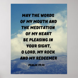 Poster Satisfação na Visão de Deus Versa Bíblia 19:14