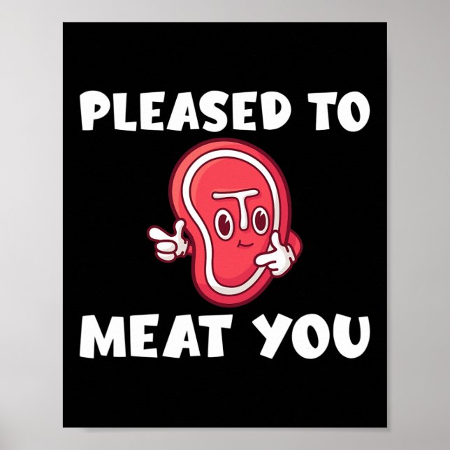 Poster Satisfeito Em Carne Seu Churrasco Grill Beef (Frente)