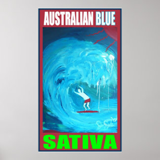 PÓSTER SATIVA AZUL AUSTRALIANA