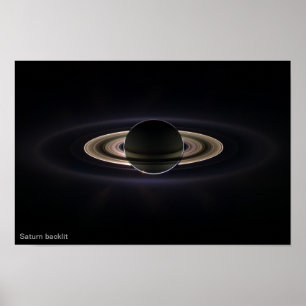 Poster Saturn backlit