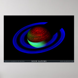 Poster Saturn de néon