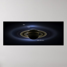 Póster Saturn Eclipse 3 - Rotulado