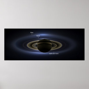 Póster Saturn Eclipse 3 - Rotulado