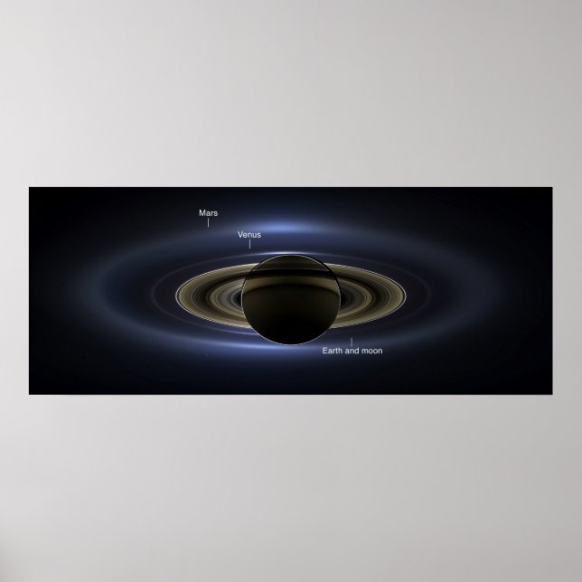 Póster Saturn Eclipse 3 - Rotulado (Frente)