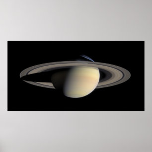 Poster Saturn from Cassini Orbitar