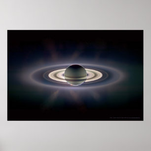 Póster Saturn no eclipse 18x12 (9x5)