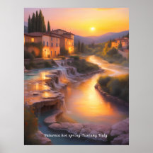 Saturnia Hot Primaveras Toscana Itália Pintura