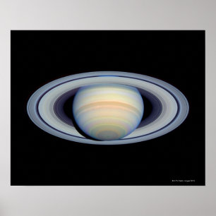 Póster Saturno com anéis em maior ângulo com a Terra