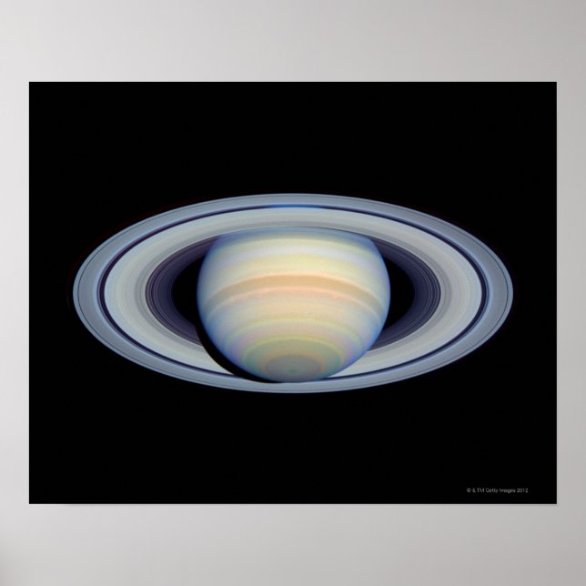 Póster Saturno com anéis em maior ângulo com a Terra (Frente)