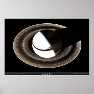 Poster Saturno como nunca visto antes