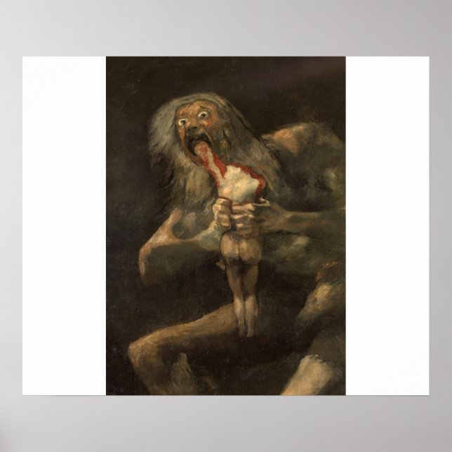 Poster Saturno devorando seu filho francisco de goya (Frente)