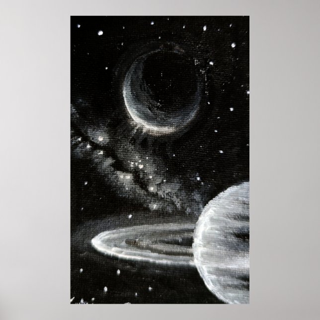 Poster Saturno e Enceladus (Frente)