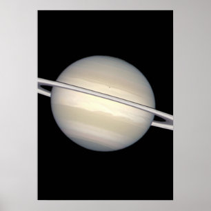 Poster Saturno em cores naturais