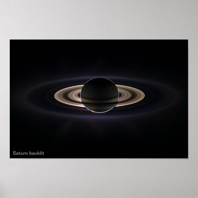 Poster Saturno iluminado (Frente)