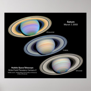 Poster Saturno - Imagens do Hubble
