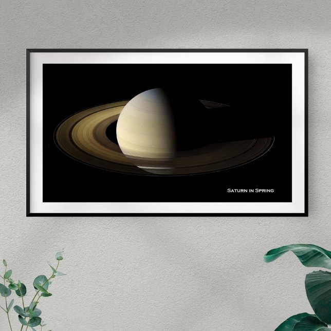 Poster Saturno na Primavera Equinox, Cassini-Huygens (Criador carregado)