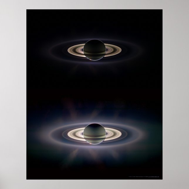 Póster Saturno no Eclipse 16x20 (9x11) (Frente)