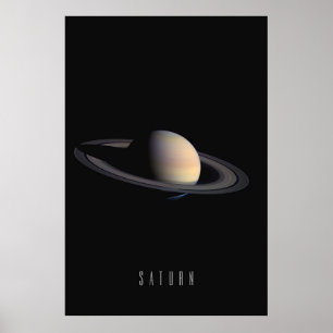 Poster Saturno - O Gigante Anel e Joia do Nosso Solar S