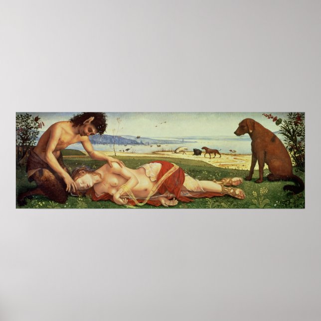 Poster Satyr Mourning sobre uma Ninfh, c.1495 (Frente)