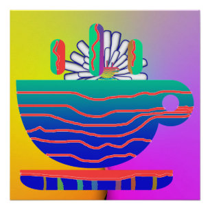 Póster Saucer da Taça Rainbow