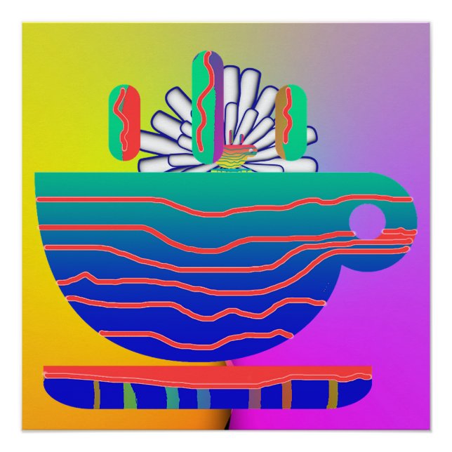 Póster Saucer da Taça Rainbow (Frente)