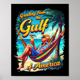 Poster Saudação Calma Do Golfo Da América Patrio