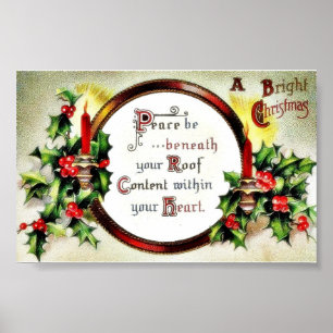 Poster Saudação de Natal com desejos escritos num espelho