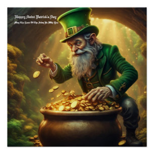 Póster Saudação do Dia de São Patrício