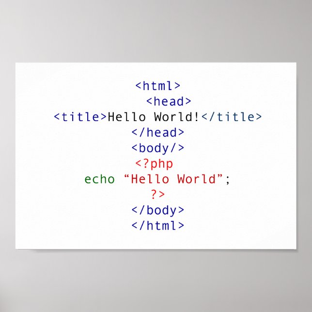 Póster Saudação do Geek php (Frente)