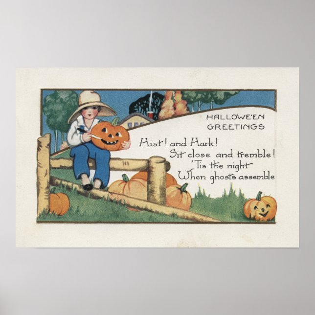 Póster Saudação HalloweenHist e Hark (Frente)