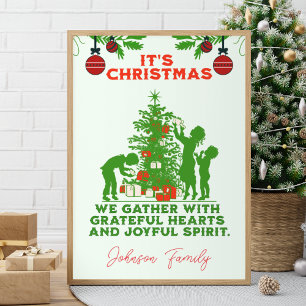 Poster Saudação Mágica de Natal da Família
