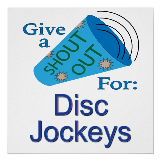 Póster Saudação para Disc Jockeys (Frente)