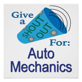 Póster Saudação para Mecânicos de Automóveis