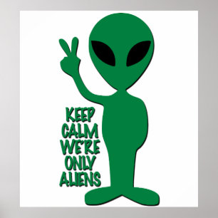 Poster Saudações Alienígenas - Mantenha a Calma Somos Ape